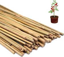 50PCS Plant Stakes,16 Inch Natural Bamboo Stakes  Garden Stakes for Indoor and...