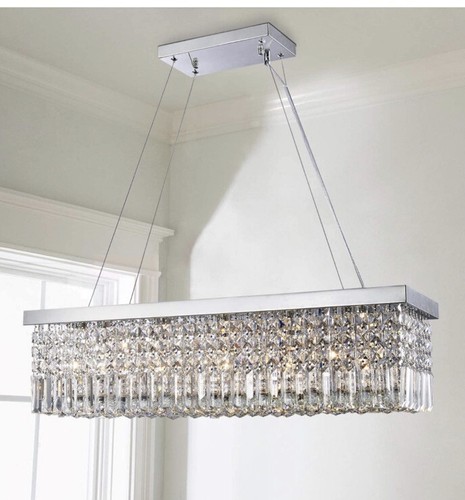 Saint Mossi 5 Light Crystal Raindrop Chandelier Flush mount ceiling Island Light - Picture 6 of 6
