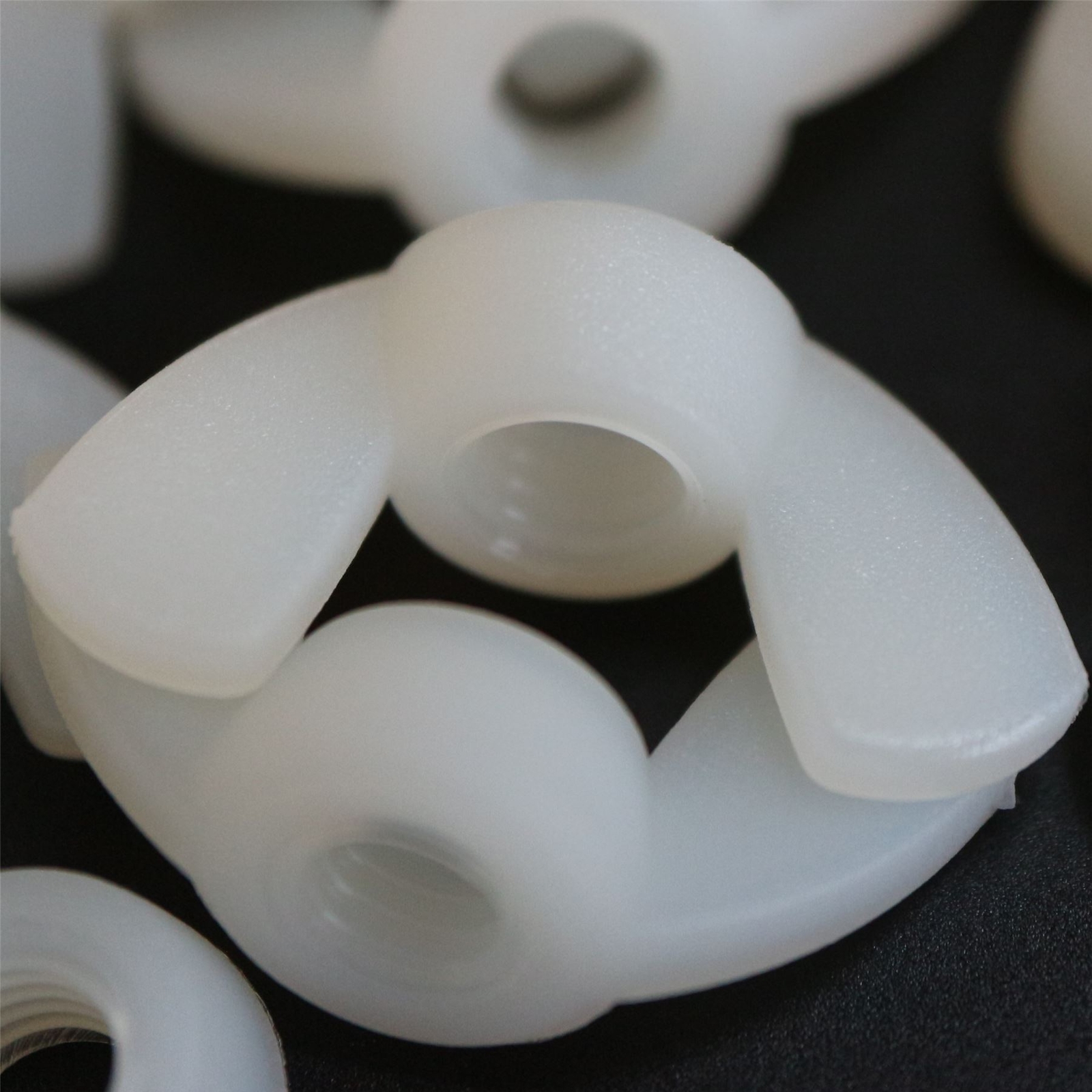 20x Dadi a Farfalla M6 Crema Acrilici, Viti in Plastica Acrilica, Nylon