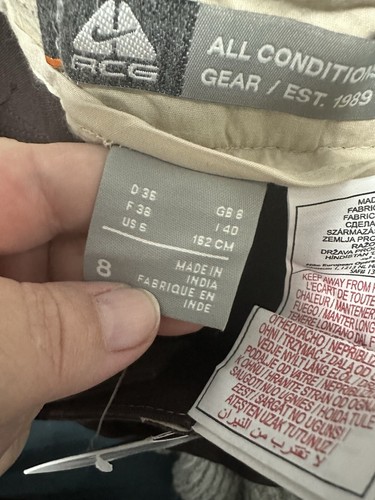 Nike ACG Wide-Leg Trousers UK8 Walking Hiking All Conditions Low Rise Brown BNWT - Picture 7 of 7