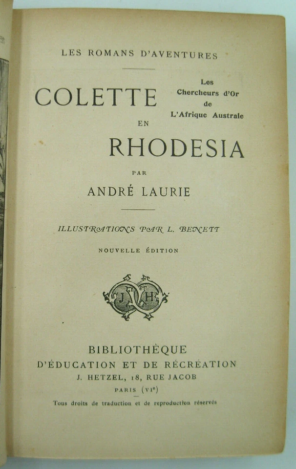 VERNE, Jules - Colette en Rhodésia - Hetzel - s.d. - TBE - Photo 3/4
