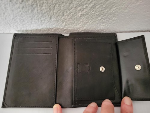 Neu: Herren Geldbörse echt Leder Schwarz Portemonnaie - Bild 2 von 7