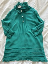 Gucci Girls Emerald Green Silk Dress Size 4