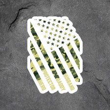 USA Flag Sticker Vinyl Decal Camo American Patriotic Veteran Military