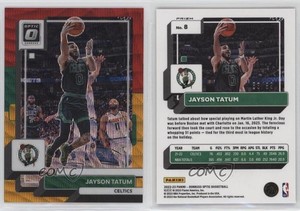2022-23 Panini Donruss Optic Red & Gold Wave Prizm /99 Jayson Tatum #8