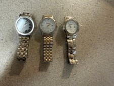 LOTTO 3 orologi Genevex donna al quarzo QUADRANTI NERI BIANCHI. PULITO