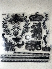 Iron Orchid Designs (IOD) - Queen Bee Decor Stamp - One 12 X 12 sheet