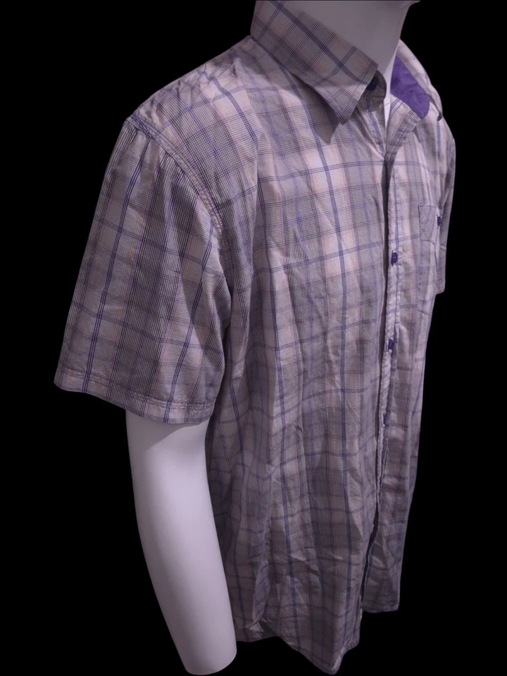 Rip Curl Mens Purple Embroidered Logo Short Sleeve Surf Shirt Casual Size XL - Image 2 of 4