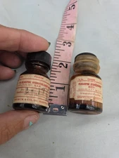 Merck & Co. glass bottle pilocarpine hydrochloride Vintage Set Of 2