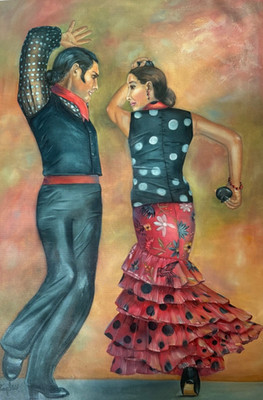 Lois Marie Staples - Latin Dancers - Signed Limited Edition Giclee Print 36''X24