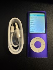 Apple iPod Nano 4th Generation Purple 8 GB Bundle - See Description