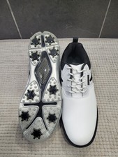Brand New! Mens White Golf Shoes UK Size 9 (Euro 43) with Spikes - Waterproof