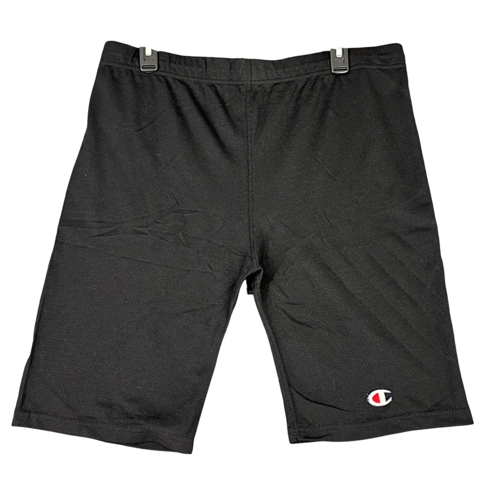 Champion Vintage 90s Compression Spandex Bike Shorts Black Activewear XL Mens