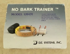 DT Systems NO BARK TRAINER Model 120-DT Hunting Training Collar 9V, WORKS GREAT 