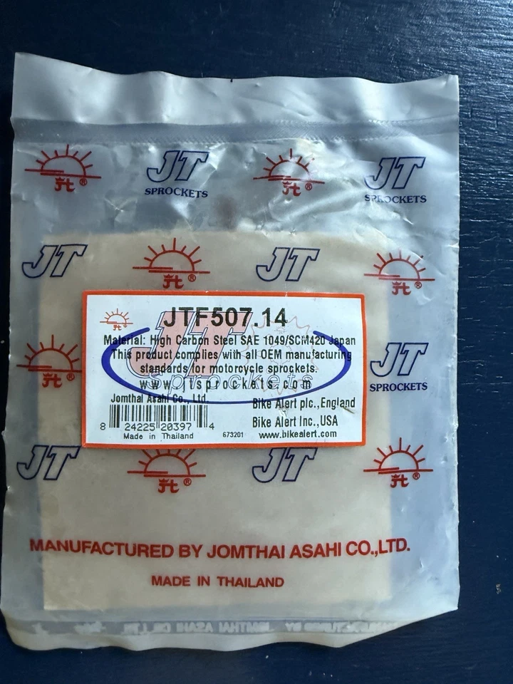 Kawasaki KX 250 500 JT передняя звездочка 1979-1984 14T JTF 507 Tecate KDX 400 420 - Изображение 2 из 2