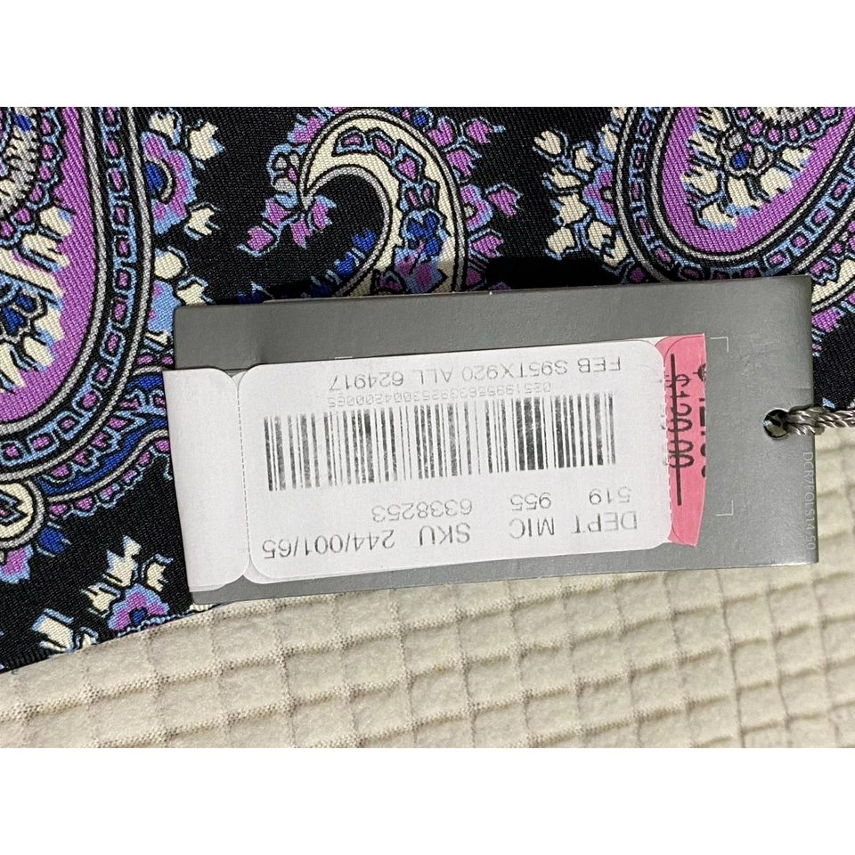 NUEVA Corbata Daniel Cremieux Paisley Negra Púrpura, Azul Edición Limitada #531 Foto 3 de 4