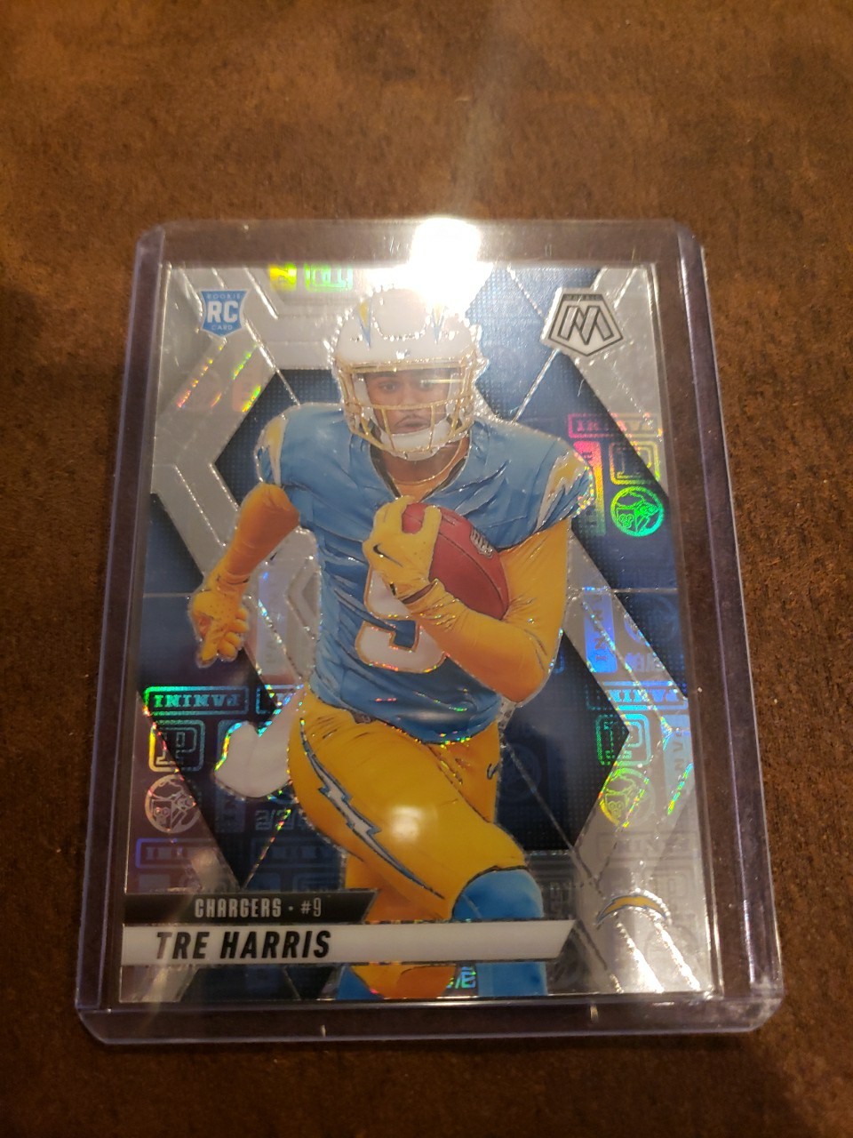 2025 Panini Mosaic Football #326 (Silver Knight)  Tre Harris #/149 Chargers RC