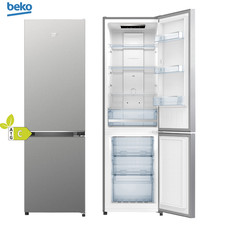 Beko K&uuml;hl Gefrierkombination Freistehend Edelstahl Standk&uuml;hlschrank 262L NEU