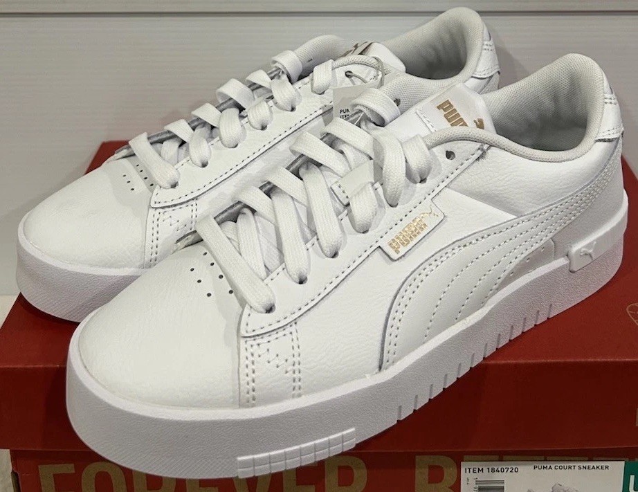 PUMA Cali Court Leather, White, Women's Casual Sneakers Shoes Size 8 | eBay