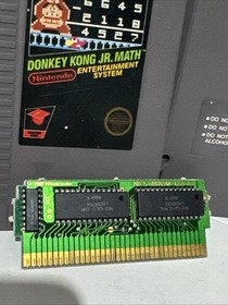 RARE! Donkey Kong Jr Math NES CIB Complete Hangtab Box Manual Cart 5 Screw VG