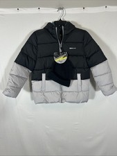 85 iXTREME Outfitters Boys Black-Gray Puffer Jacket Hoodie M