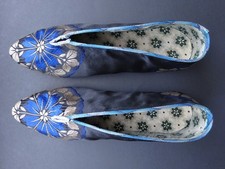 Vintage Blue Chinese Shoes Size 5/6