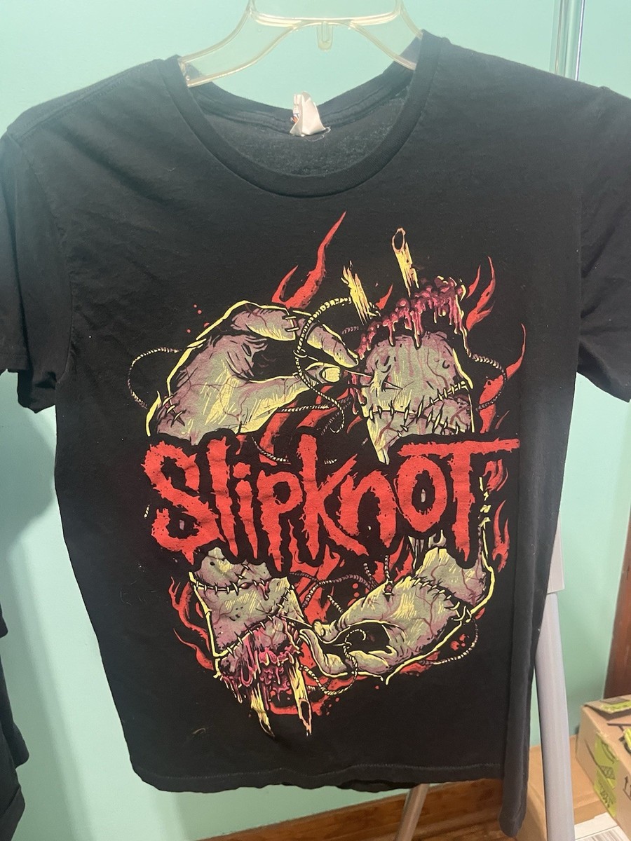 slipknot バンドTシャツ Slipknot Graphic T-Shirt Band Logo Stitched Hands Rock Music Tee