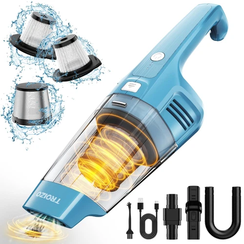 Handheld Vacuum Cordless, 14500PA Powerful Suction Hand Held Vacuum Cleaner w...