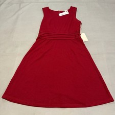 New 41 Hawthorn Dita Sleeveless Ponte Midi  Dress Dark Red Career-L-6198