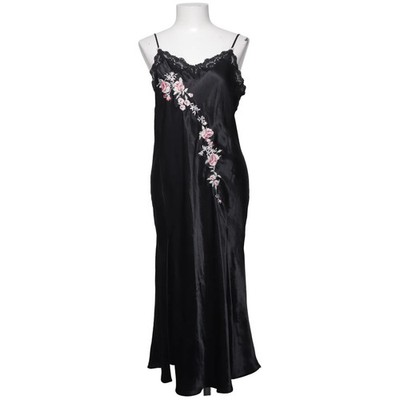 Linea Donatella, Maxikleid, Größe: M, Schwarz/Mehrfarbig, Polyester, Blumen #UrO