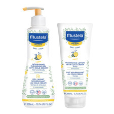 Mustela Baby Dry Skin Bath Time Gift Set - Baby Skin Care Essentials - with Natu