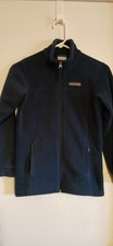 Columbia Full Zip Navy Fleece Jacket Youth Size Medium 10 /12 Unisex