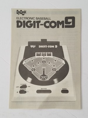 Vintage 1979 DIGIT COM 9 Electronic Baseball.  Instruction Manual Epoch Games