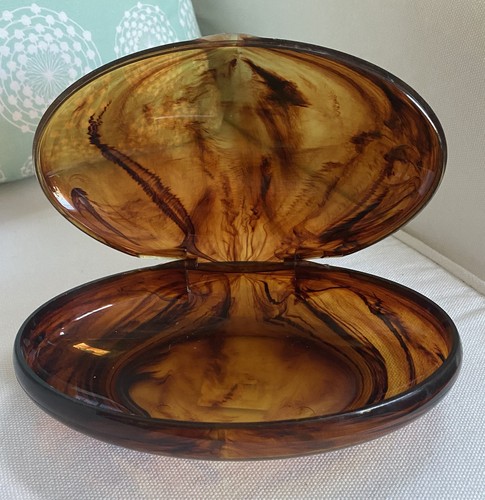 VTG Faux Tortoise Shell Vanity Box Case Pretty Neet Goody Product 66419 USA 7” - Picture 2 of 7