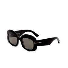 Tom Ford Women's Fashion 53 mm Shiny Black Sunglasses FT1219-01A-53