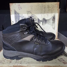 Size 11 OZARK TRAIL Men's Brown Leather Waterproof Trail Outdoor Hiking Boots