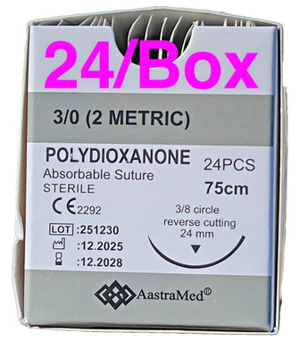 PDS/PDO 3/0 Veterinary surgical Suture 24ct  Dental medical Polydioxanone
