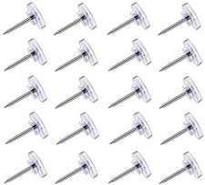 150 Count Push Pins, Clear Thumb Tacks, Flat Tacks Steel Transparent