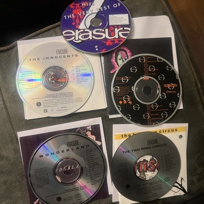 Erasure 5 CD Lot Wonderland The Innocents The Two Ring Circus Hits Mega Lot Rare