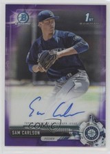 2017 Bowman Draft Chrome Pick Purple Refractor /250 Sam Carlson #CDA-SC Auto 8k4