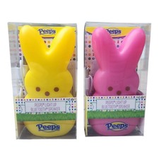 Peeps Easter Light Up Bluetooth Speakers Bundle Yellow  Pink New Sealed Cute