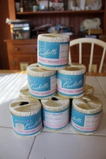9 SKEIN LOT VTG BUCILLA CROCHELLE RAYON CROCHET THREAD 6 OF ONE LOT 3 OTHER LOT
