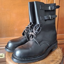 Anfibio militare in pelle nera " CALZATURIFICIO DEL BASENTO " 41 - ottime cond.