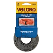for Velcro Cable Tie - Cable Tie - Black, Gray - 30 Pack (94257)