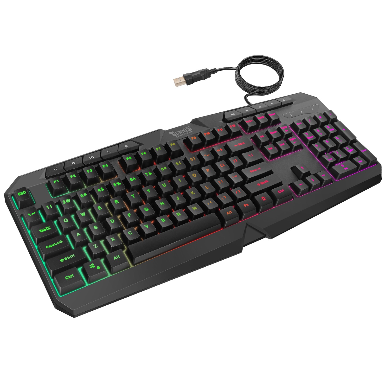 Clavier PC Swissten RGB noir idéal pour jouer la nuit sans stress