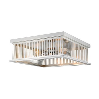 Z-Lite F4 Camellia 4 Light Flush Mount, Brushed Nickel - 333F4BN