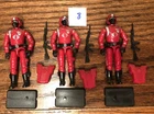 GI Joe ARAH 1986 Crimson Guard Action Figure Lot of 3 100% Complete w/ Filecard