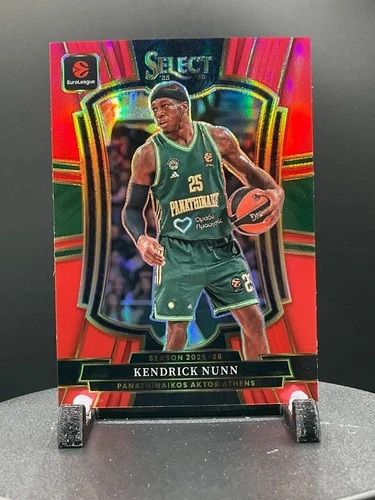 2025 Panini Select EuroLeague Basketball Red Kendrick Nunn #164