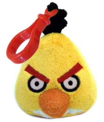 Angry Birds Plush Backpack Clip - Yellow Bird, New, Commonwealth Toy & Novelty