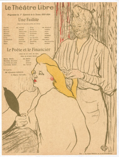 Toulouse-Lautrec - La Coiffure Programme pour Le Théâtre Libre - 1893